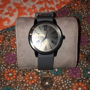 Gray Michael Kors Watch with Dark Silver Face